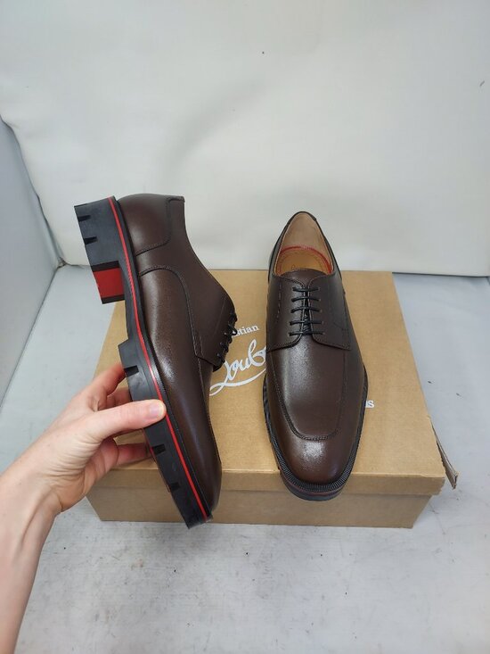 Christian Louboutin Other - CHRISTIAN LOUBOUTIN Brown Davisol Leather Derby Shoe